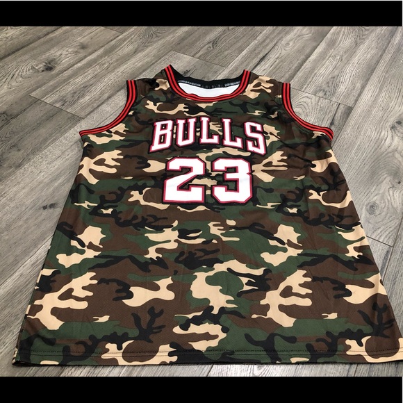 camo bulls jersey